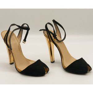 Gucci Kid Scamosciato, Nappa Silk Nero, Tabac Platform - EU 35 / US 5